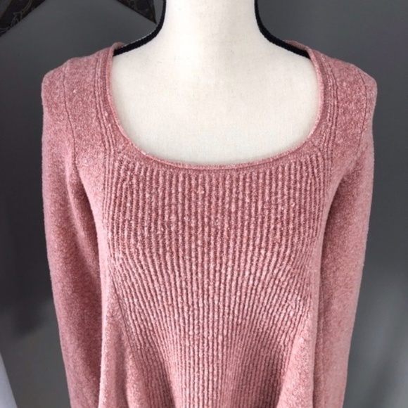 Free People Zipper-back Pullover Sweater Pink Sz XS - Picture 2 of 10
